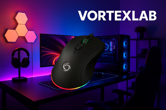 Souris Gaming RGB Noire VortexLabs – 6400 DPI, 6 Boutons, USB Plug & Play