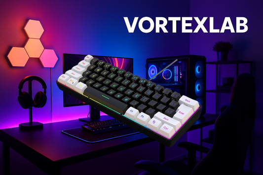 Clavier Gaming Filaire Compact – V700WB, 61 Touches, Rétroéclairé, Effet Mécanique