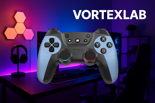 Manette de Jeu Sans Fil TECTINTER – Multi-Plateforme Bluetooth, Compatible Switch, PC, Android, iOS & PS3 avec Gyroscope & Turbo