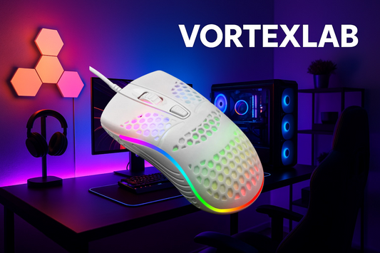 Souris Gaming Ultra Légère VortexLabs – 59g, RGB, 12 000 DPI & Câble USB