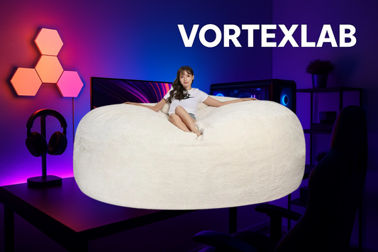 Housse Fauteuil Poire Style Campagne – Tissu Effet Fourrure Ultra Doux | 2 Tailles Disponibles