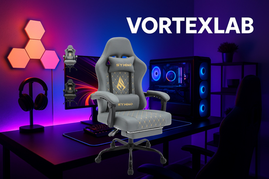 Chaise de Bureau Ergonomique Symino – Pivotante 360°, Hauteur Réglable, Roulettes Fluides & Confort Pro