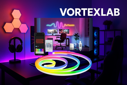 Ruban LED Néon RGBIC USB KUALOOL – Éclairage Flexible, Contrôle Bluetooth & Ambiance Colorée