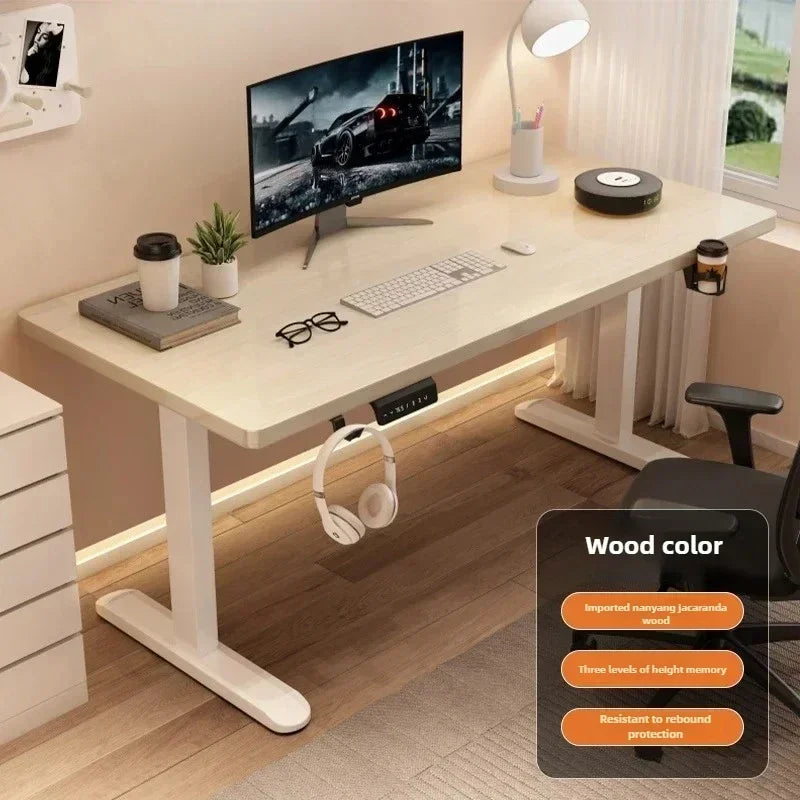Bureau Ordinateur ZHUXIANG en Acier Inoxydable – Bureau Rectangulaire Robuste, Style Moderne, Montage Facile