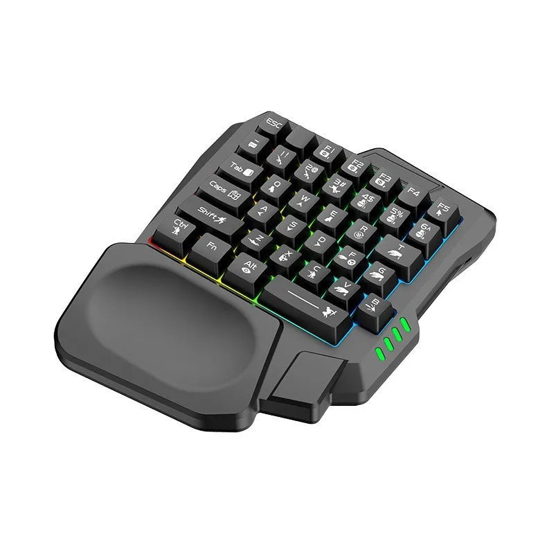 Mini Clavier Gaming RGB Filaire – Lamgool, 35 Touches, Une Main, USB Plug & Play