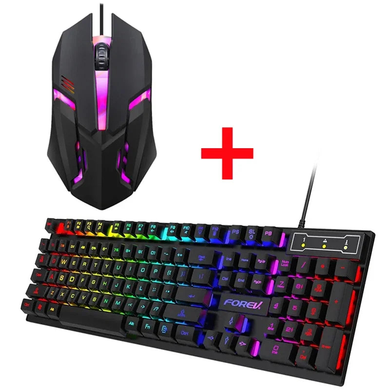 Clavier Mécanique Gamer RGB – 104 Touches, Filaire USB, Résistant & Étanche