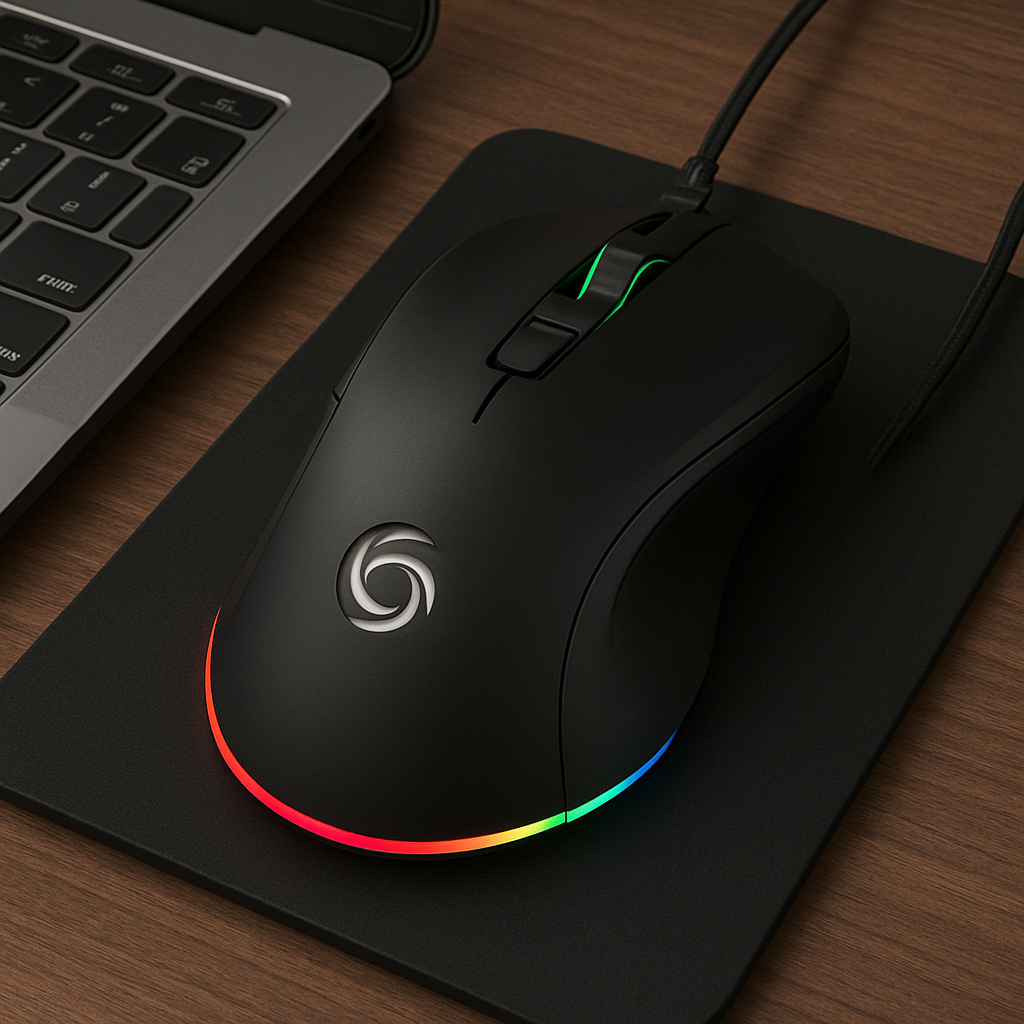 Souris Gaming RGB Noire VortexLabs – 6400 DPI, 6 Boutons, USB Plug & Play
