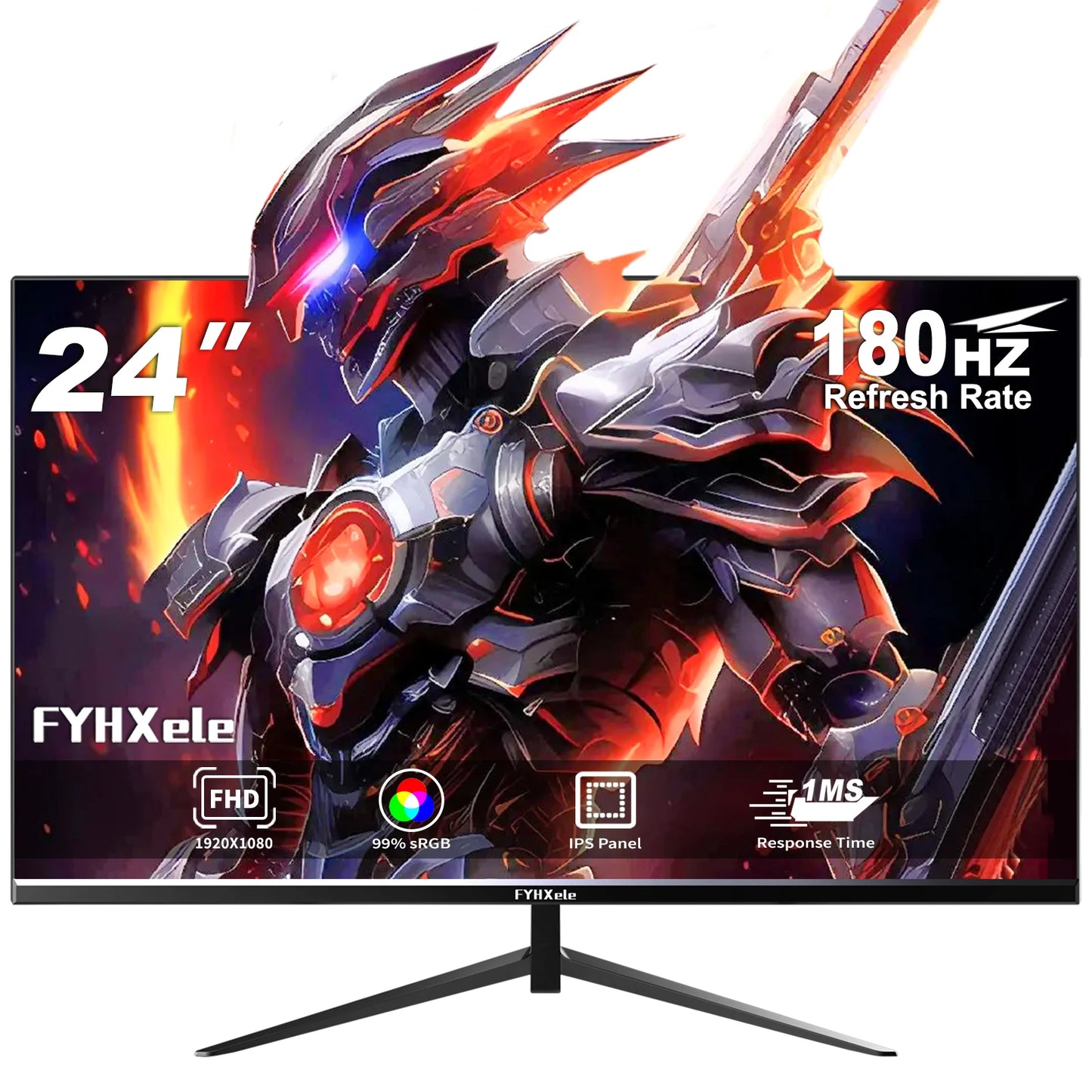 Moniteur Gaming 24" FYHXele FY24FHR – 180Hz, 1ms, IPS, G-Sync, HDR10 pour Setup Gamer Ultra Fluide