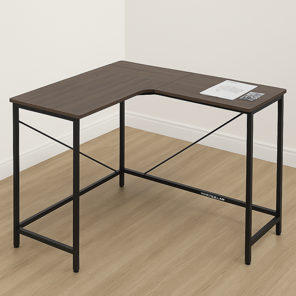Bureau d’Ordinateur en L VortexLab – Grand Bureau d’Angle Informatique pour Espace Gaming ou Bureau Professionnel