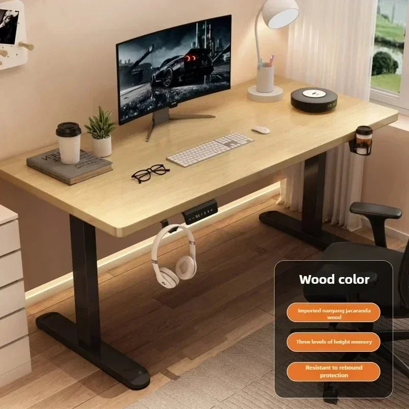 Bureau Ordinateur ZHUXIANG en Acier Inoxydable – Bureau Rectangulaire Robuste, Style Moderne, Montage Facile