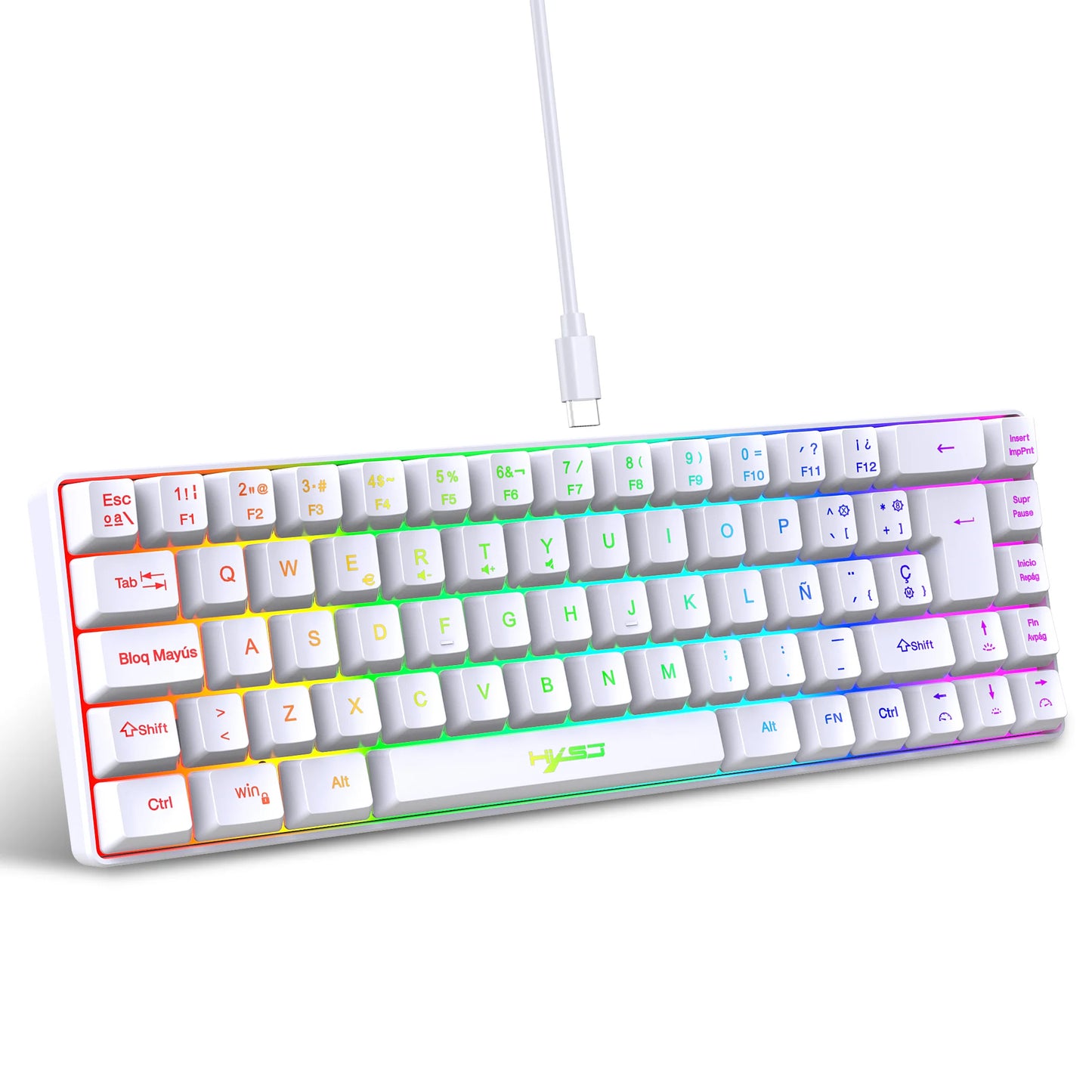 Clavier Gamer Mécanique RGB – VortexLabs, Switches Red/Blue/Brown, USB, Anti-Ghosting