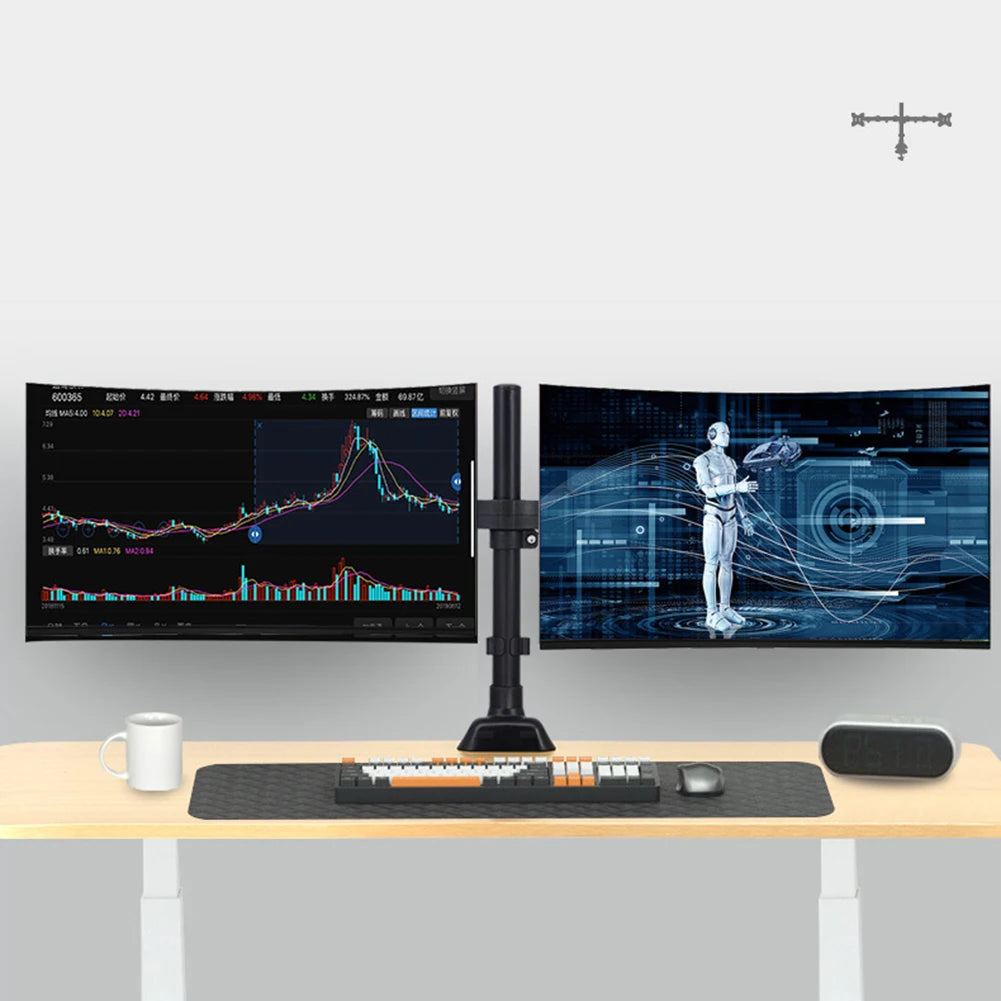 Support Écran ALLOYSEED PM100 – Bras Articulé pour Moniteur 17 à 32" avec Réglage Hauteur & Rotation 180°
