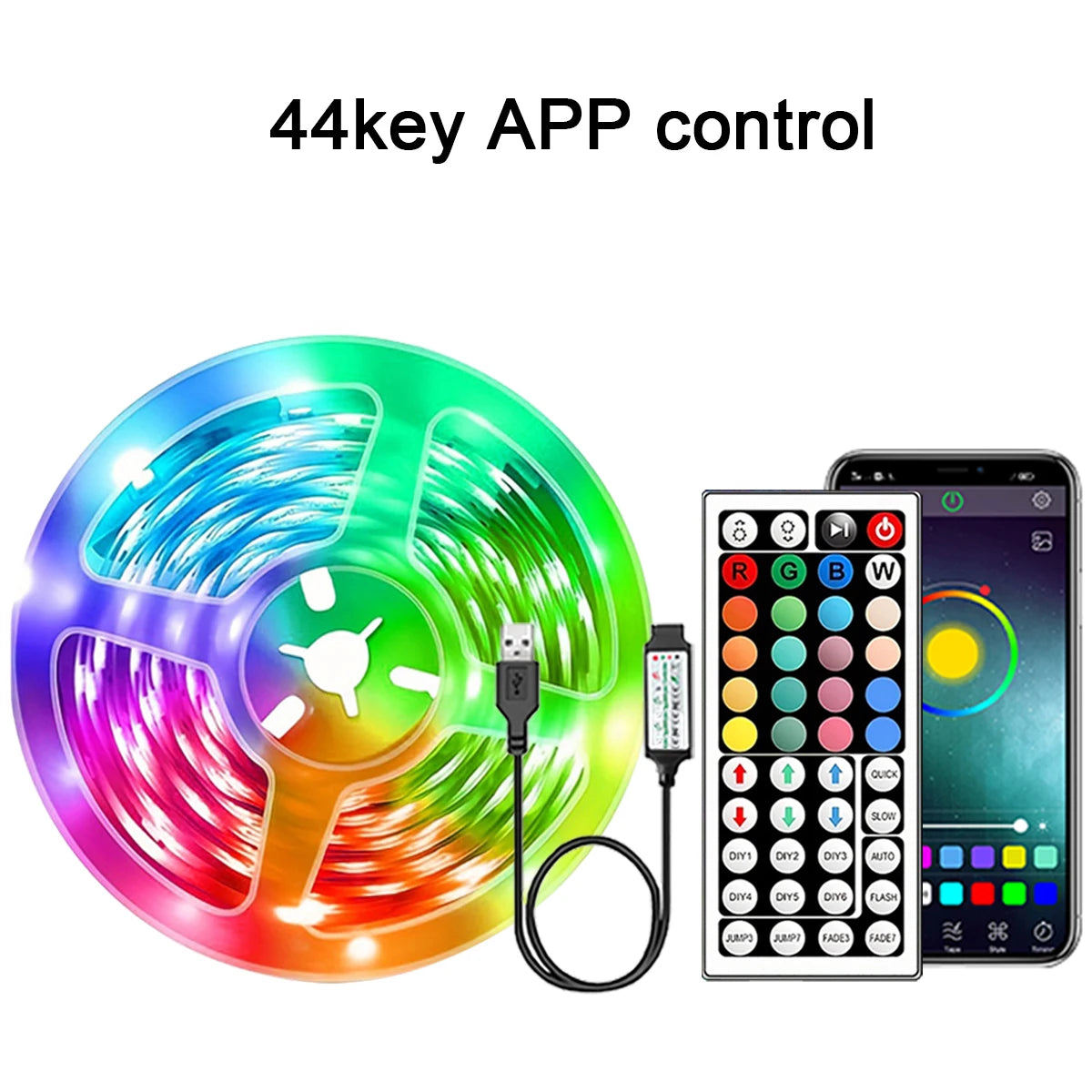 Ruban LED RGB USB Mikenoon – Ambiance Multicolore avec Contrôle App & Télécommande