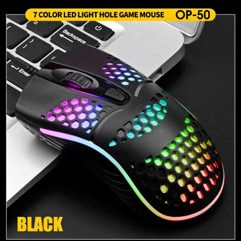 Souris Gaming Ultra Légère VortexLabs – 59g, RGB, 12 000 DPI & Câble USB