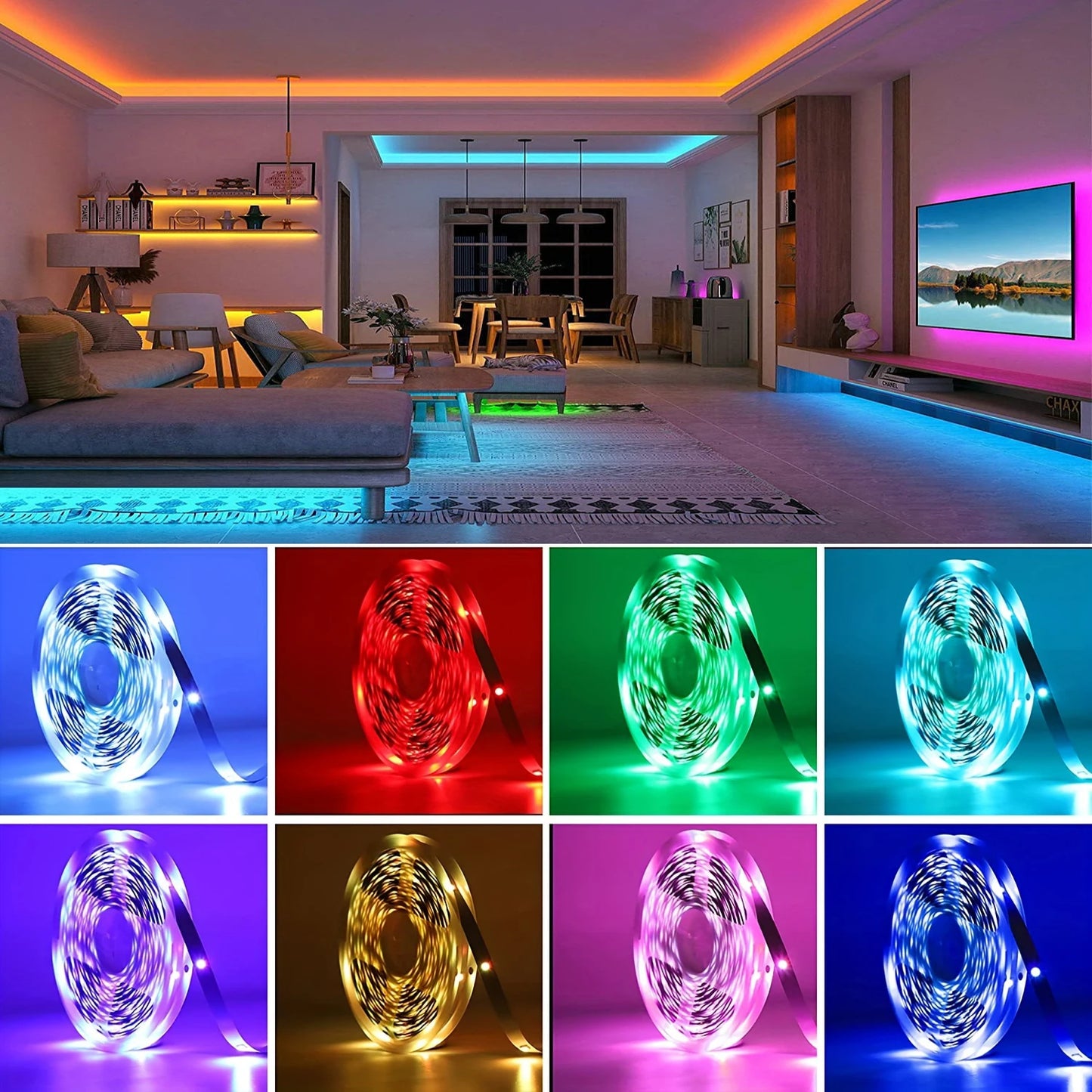 Ruban LED RGB USB Mikenoon – Ambiance Multicolore avec Contrôle App & Télécommande