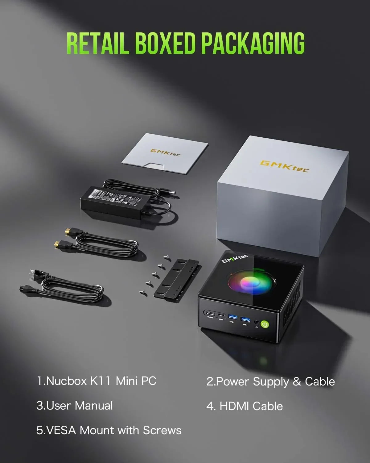 Mini PC GMKtec K11 – Ryzen 9 8945HS, Radeon 780M, 32Go RAM, 1To SSD | Compact, Silencieux & Puissant