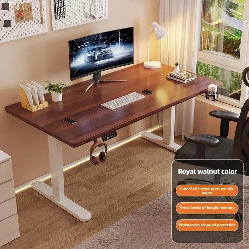 Bureau Ordinateur ZHUXIANG en Acier Inoxydable – Bureau Rectangulaire Robuste, Style Moderne, Montage Facile