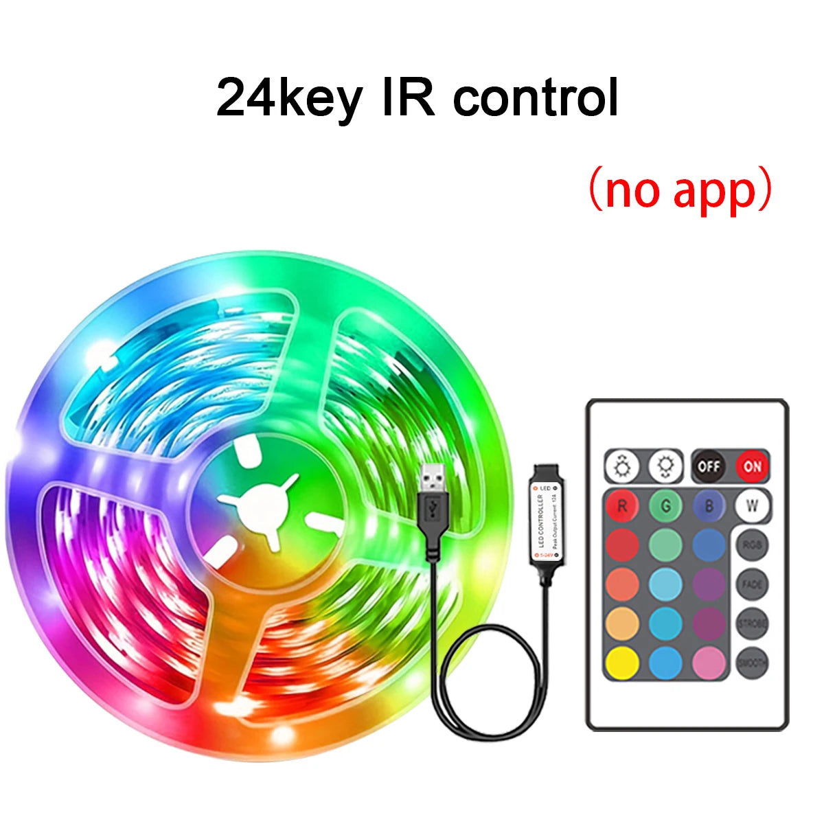 Ruban LED RGB USB Mikenoon – Ambiance Multicolore avec Contrôle App & Télécommande