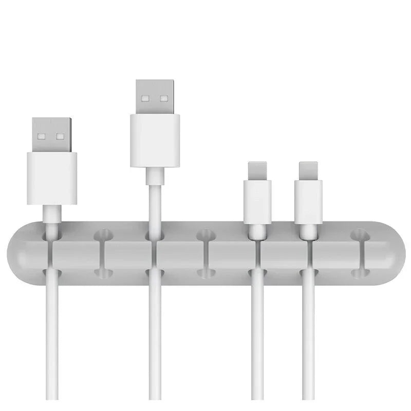 Organisateur de Câbles Auto-Adhésif en Silicone – Multi-Clips (3, 5 ou 7 positions) | Fixation Facile et Universelle