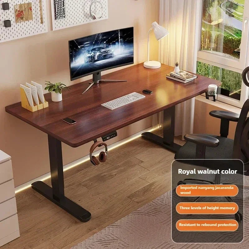 Bureau Ordinateur ZHUXIANG en Acier Inoxydable – Bureau Rectangulaire Robuste, Style Moderne, Montage Facile