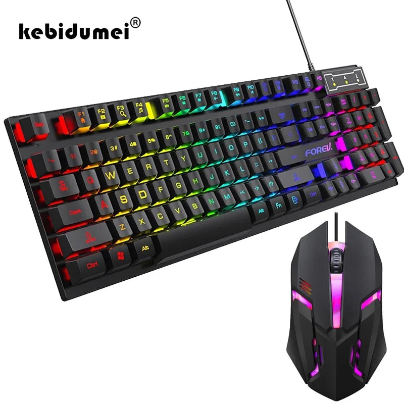 Clavier Mécanique Gamer RGB – 104 Touches, Filaire USB, Résistant & Étanche