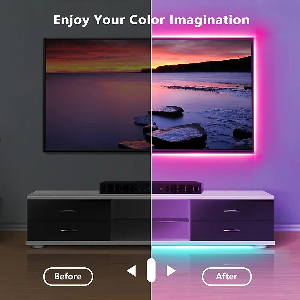 Ruban LED RGB USB 5050 – Bluetooth & Télécommande IR