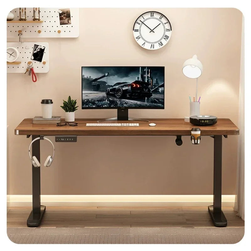 Bureau Ordinateur ZHUXIANG en Acier Inoxydable – Bureau Rectangulaire Robuste, Style Moderne, Montage Facile